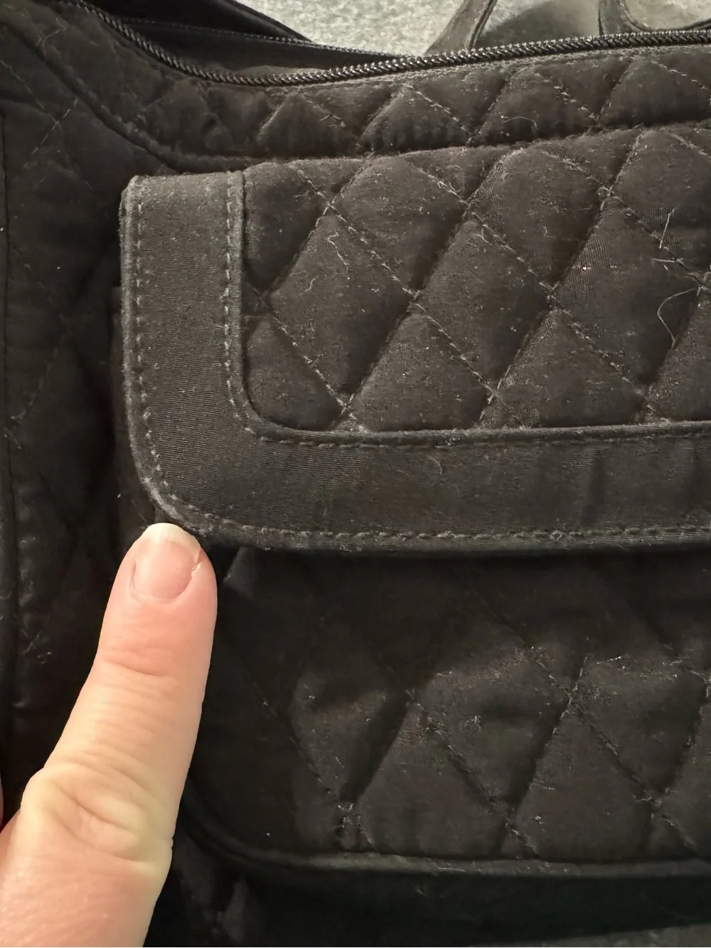 Vera Bradley black hobo bag
